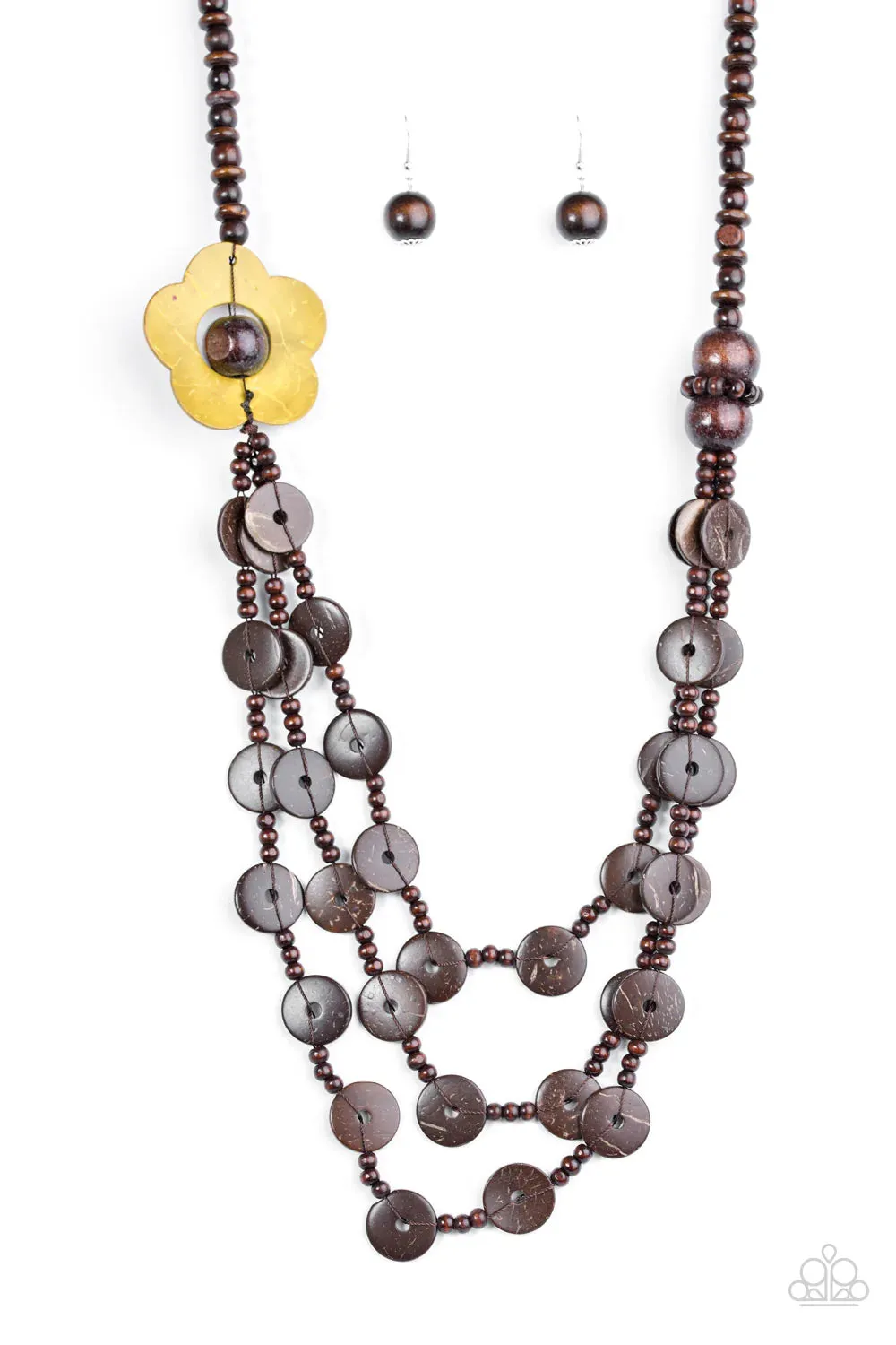 Paparazzi Necklace ~ Honolulu Hula - Yellow