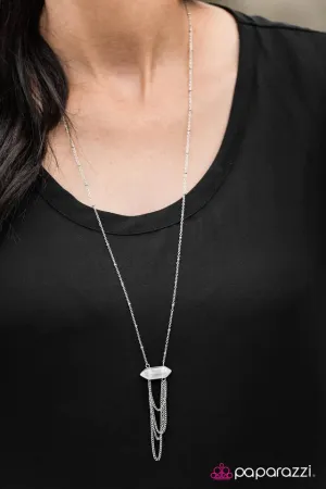 Paparazzi Necklace ~ It All Goes to GLOW! - White