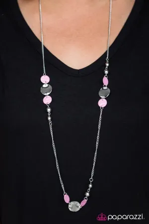 Paparazzi Necklace ~ Out of Sight - Pink