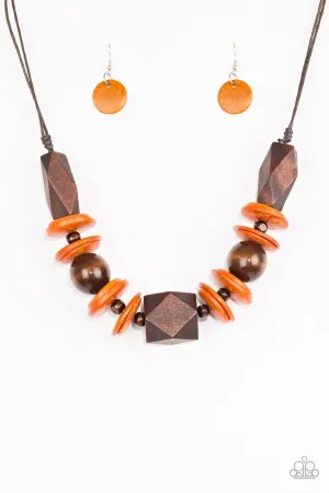 Paparazzi Necklace ~ Pacific Paradise - Orange