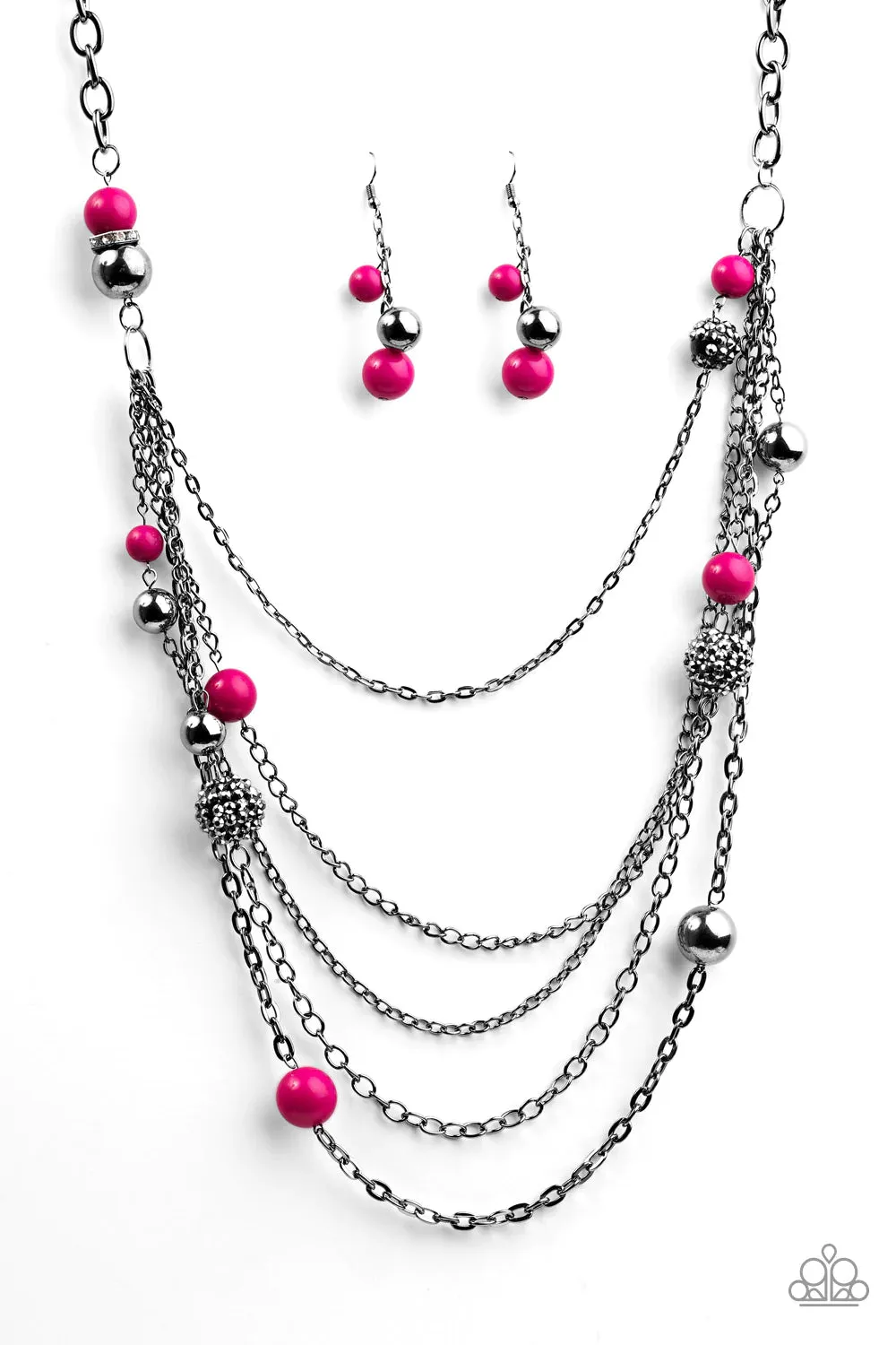 Paparazzi Necklace ~ Radiant Renegade - Pink