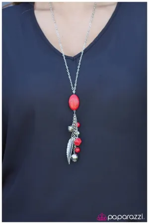 Paparazzi Necklace ~ Rock Of Ages - Red