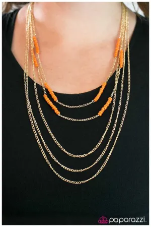 Paparazzi Necklace ~ Summer Goddess - Orange