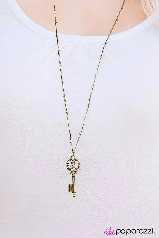 Paparazzi Necklace ~ Unlock Your Dreams - Brass