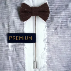 Peluche The Graceful Bow Black, White Brooch Lapel Pin