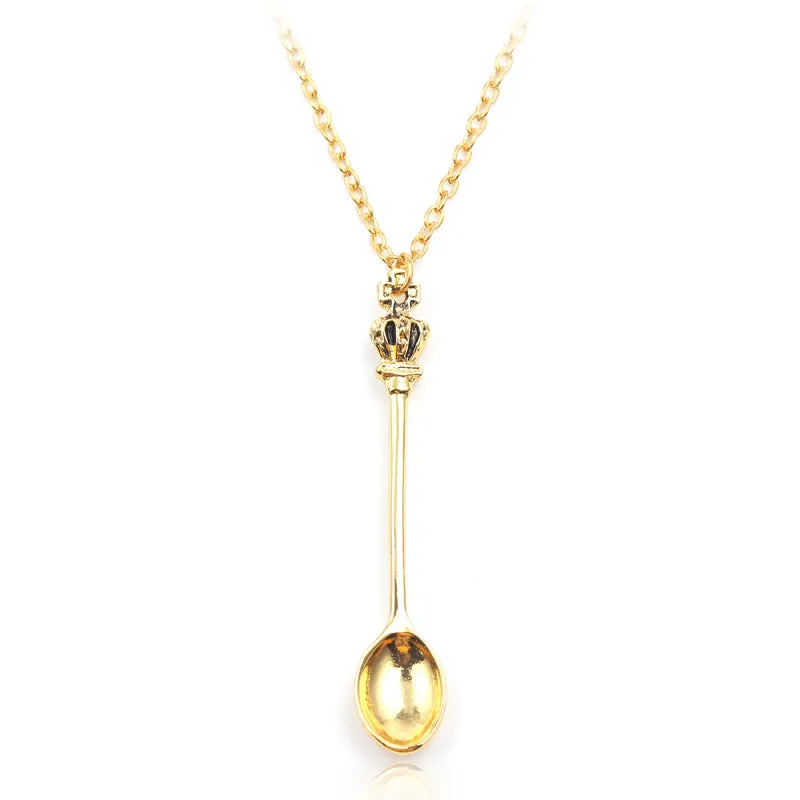 Pendant Classic Retro Spoon Necklace Simple