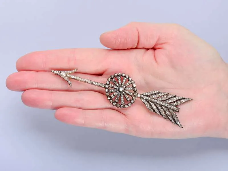 Point the Way - Grand Diamond Target Arrow Brooch