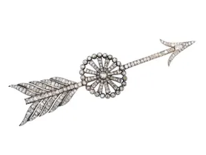 Point the Way - Grand Diamond Target Arrow Brooch