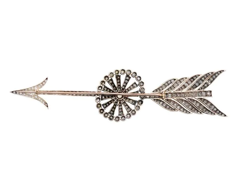 Point the Way - Grand Diamond Target Arrow Brooch