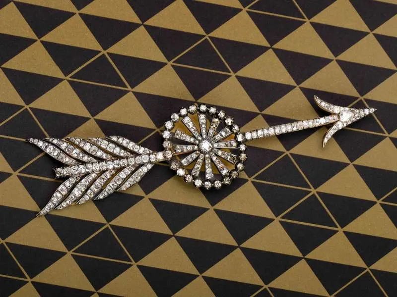 Point the Way - Grand Diamond Target Arrow Brooch