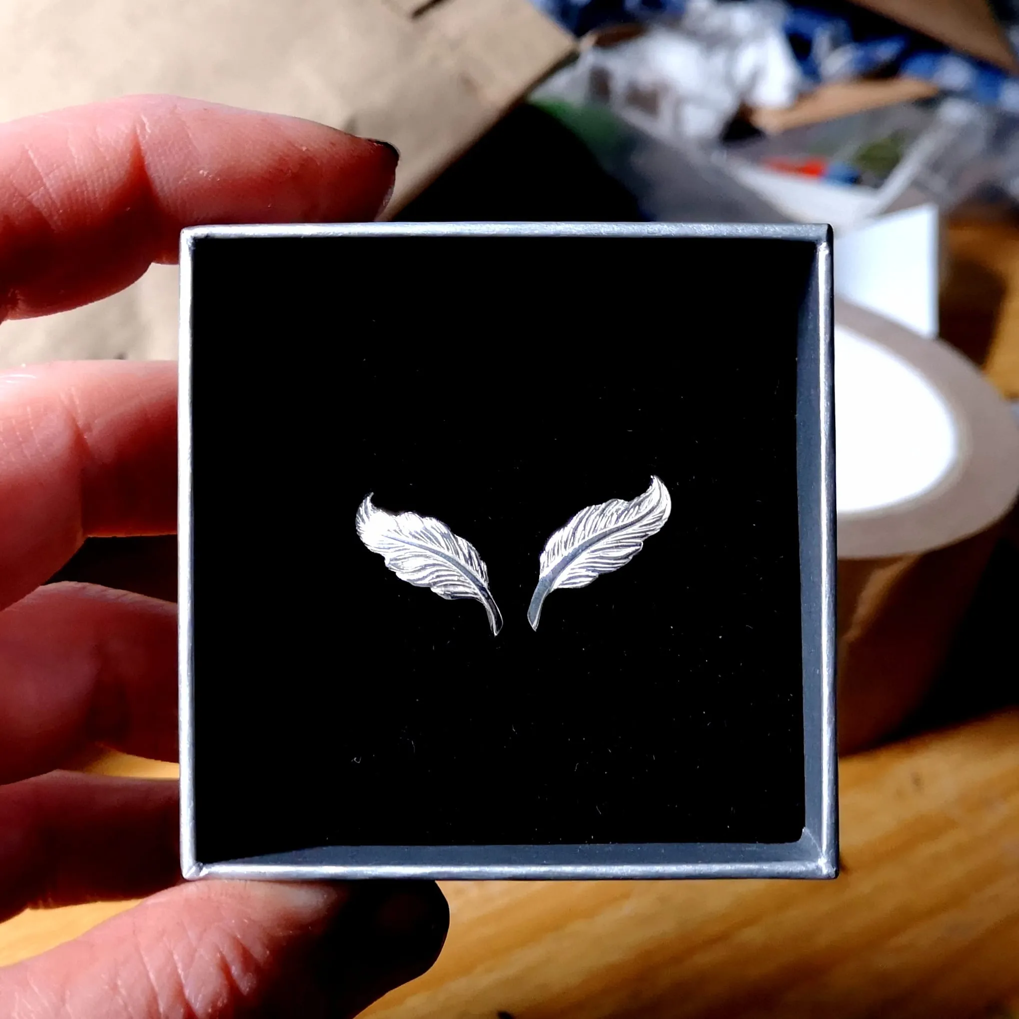 Pure Angel Feather Earrings