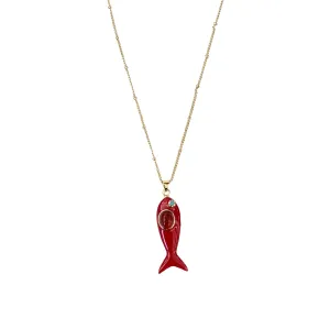 Red Rock Fish Necklace