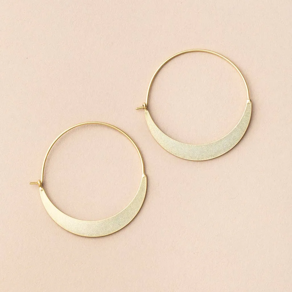 Refined Earring Collection - Crescent Hoop / Gold Vermeil