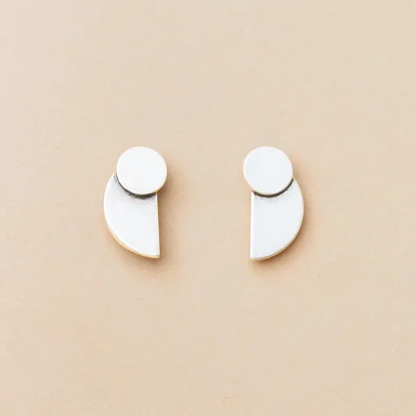 Refined Earring Collection - Eclipse Stud/Sterling Silver