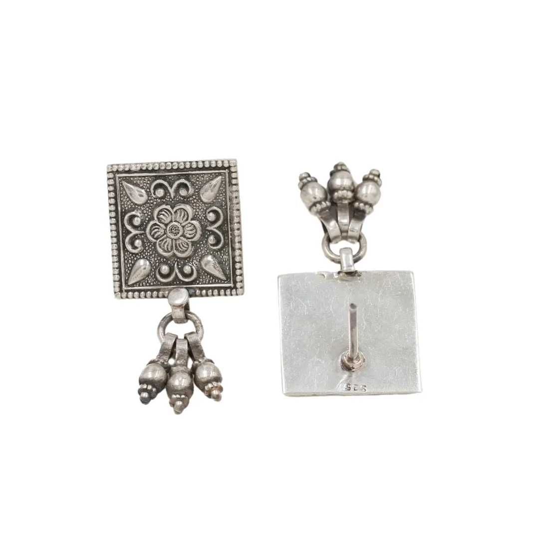 Refined Grace: Elegant Silver Handcrafted Earrings by Sangeeta Boochra