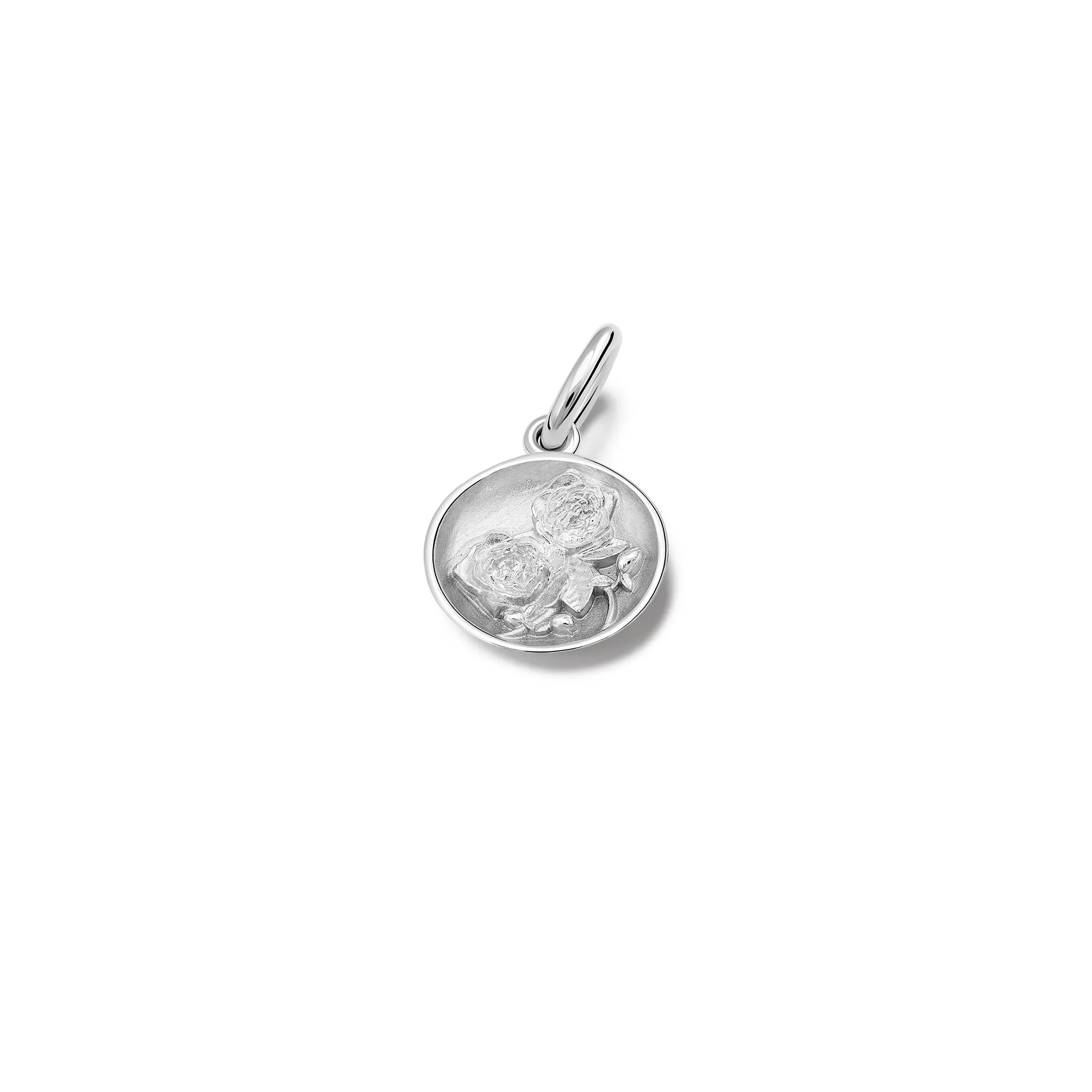 Rose Necklace Pendant Silver