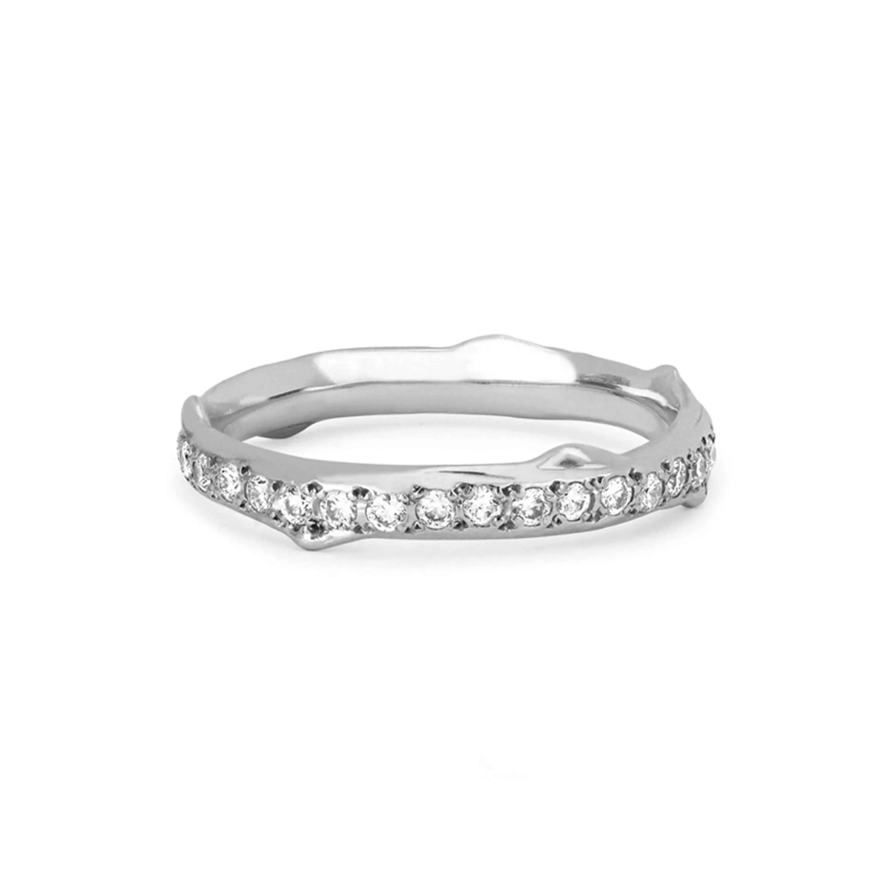 Rose Thorn Pavé Diamond Band