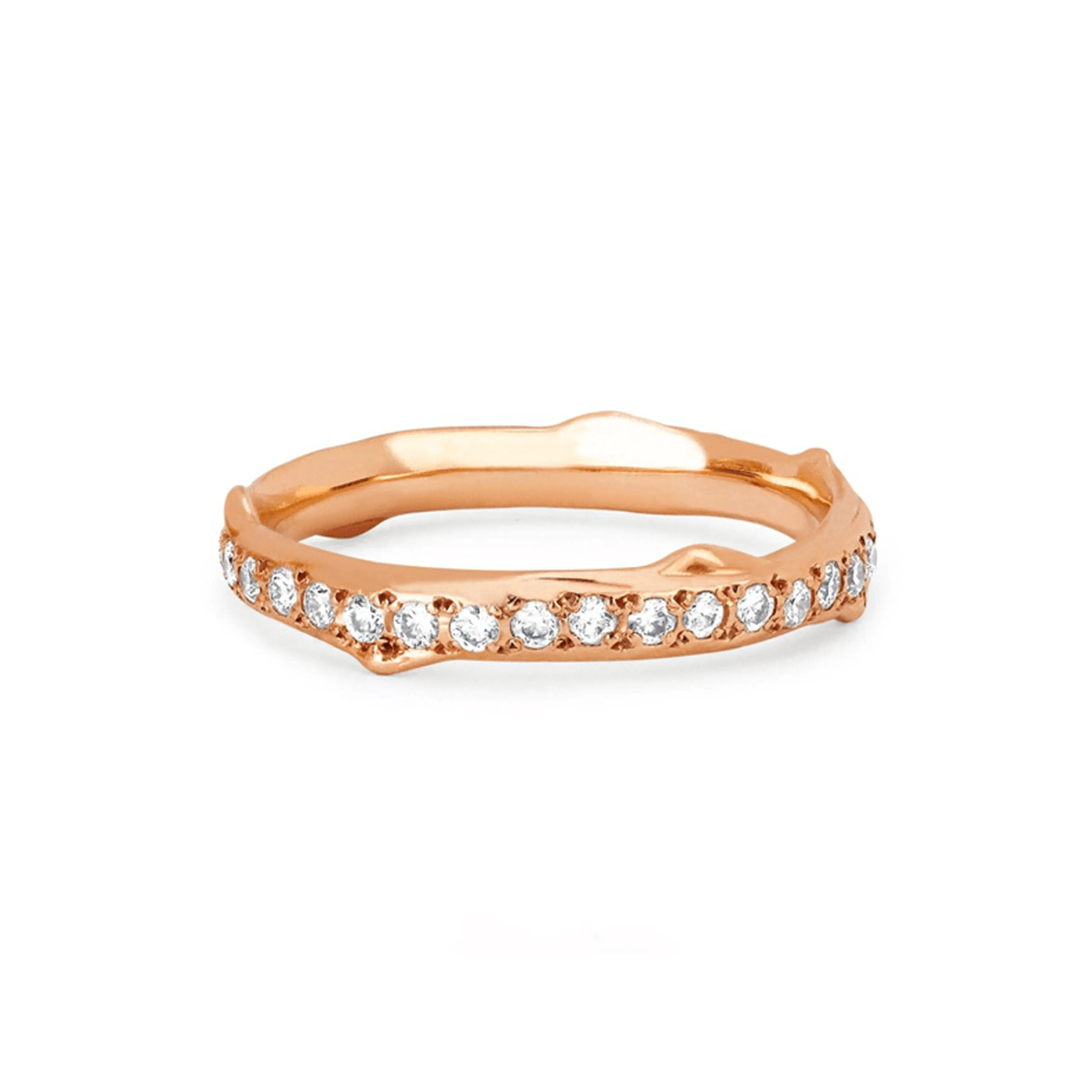 Rose Thorn Pavé Diamond Band