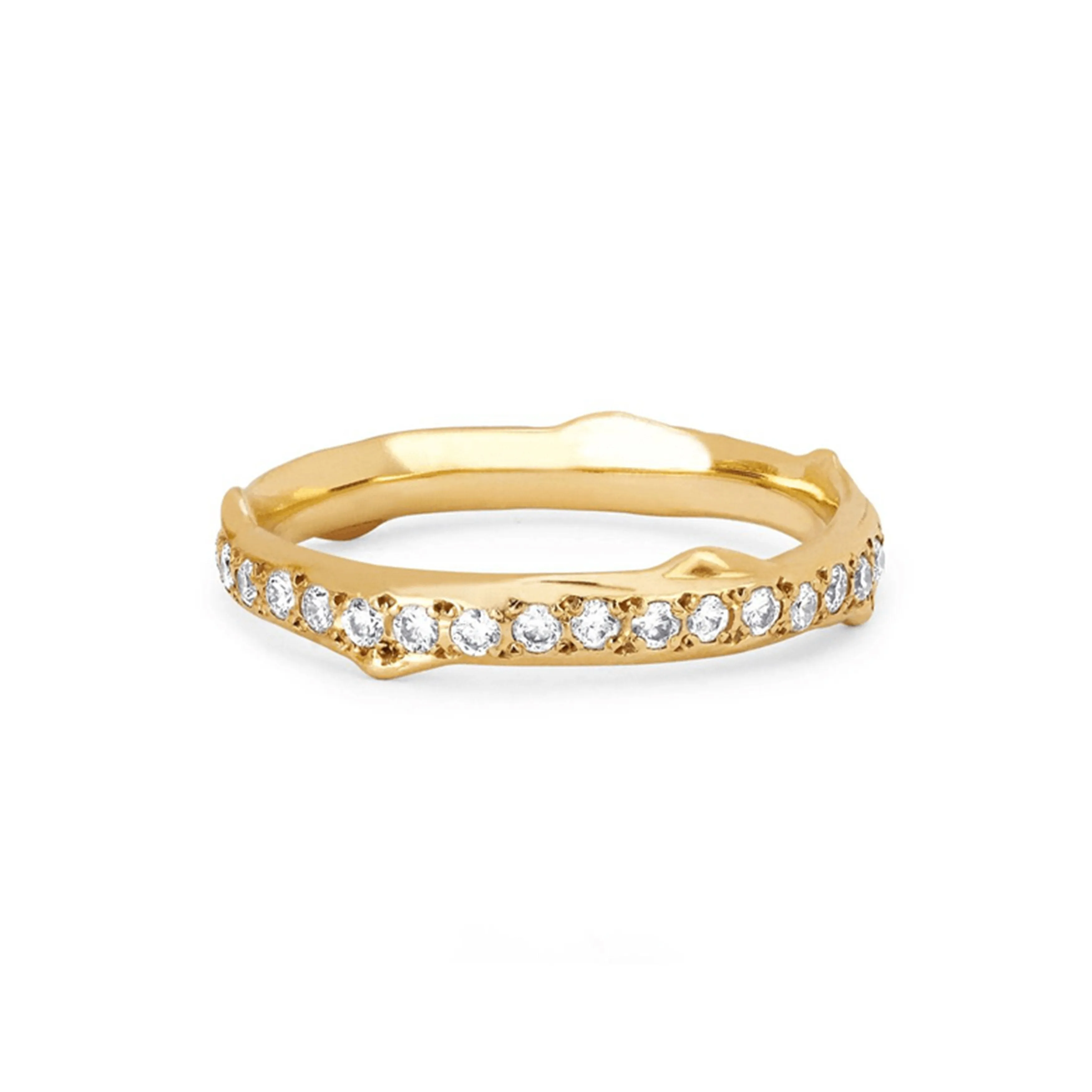 Rose Thorn Pavé Diamond Band