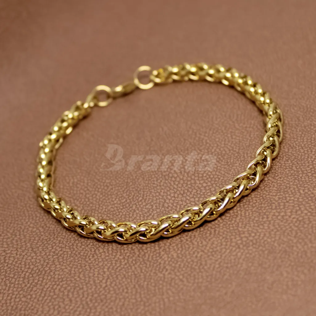 Round Wheat Bracelet For Men (8 Inch)