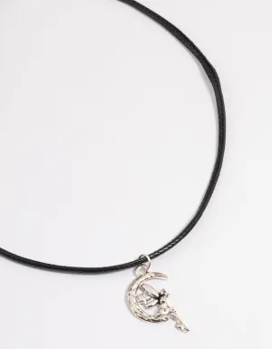 Silver Fairy Moon Choker