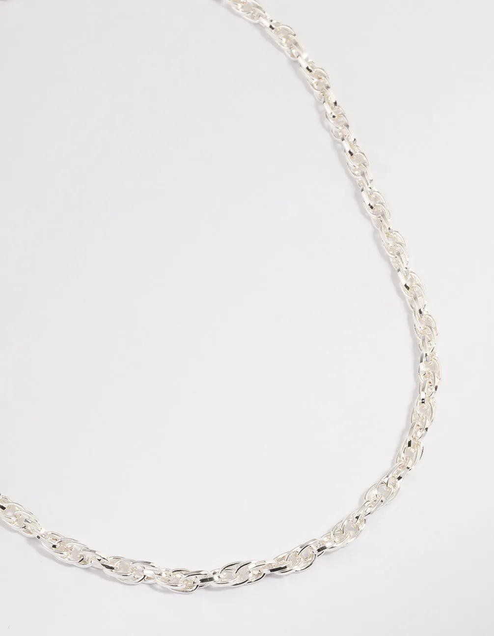 Silver Intertwined Chain Necklace