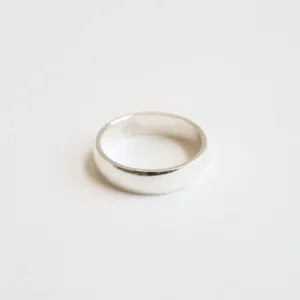 Simple 4.5mm Half Round Band - Sterling Silver