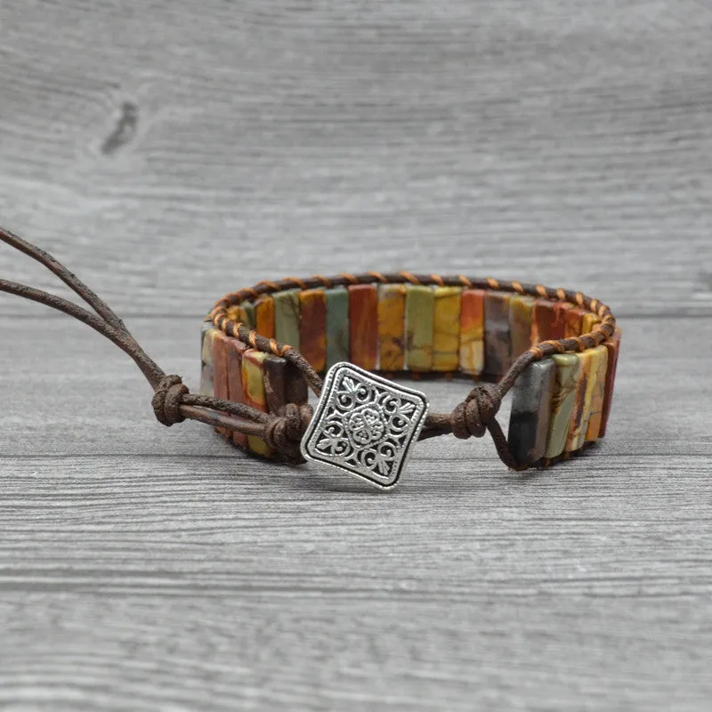 Stylish Handwoven Single Layer Leather Bracelet