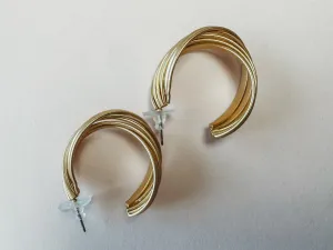 Subtle Twist Satin Hoop Earrings