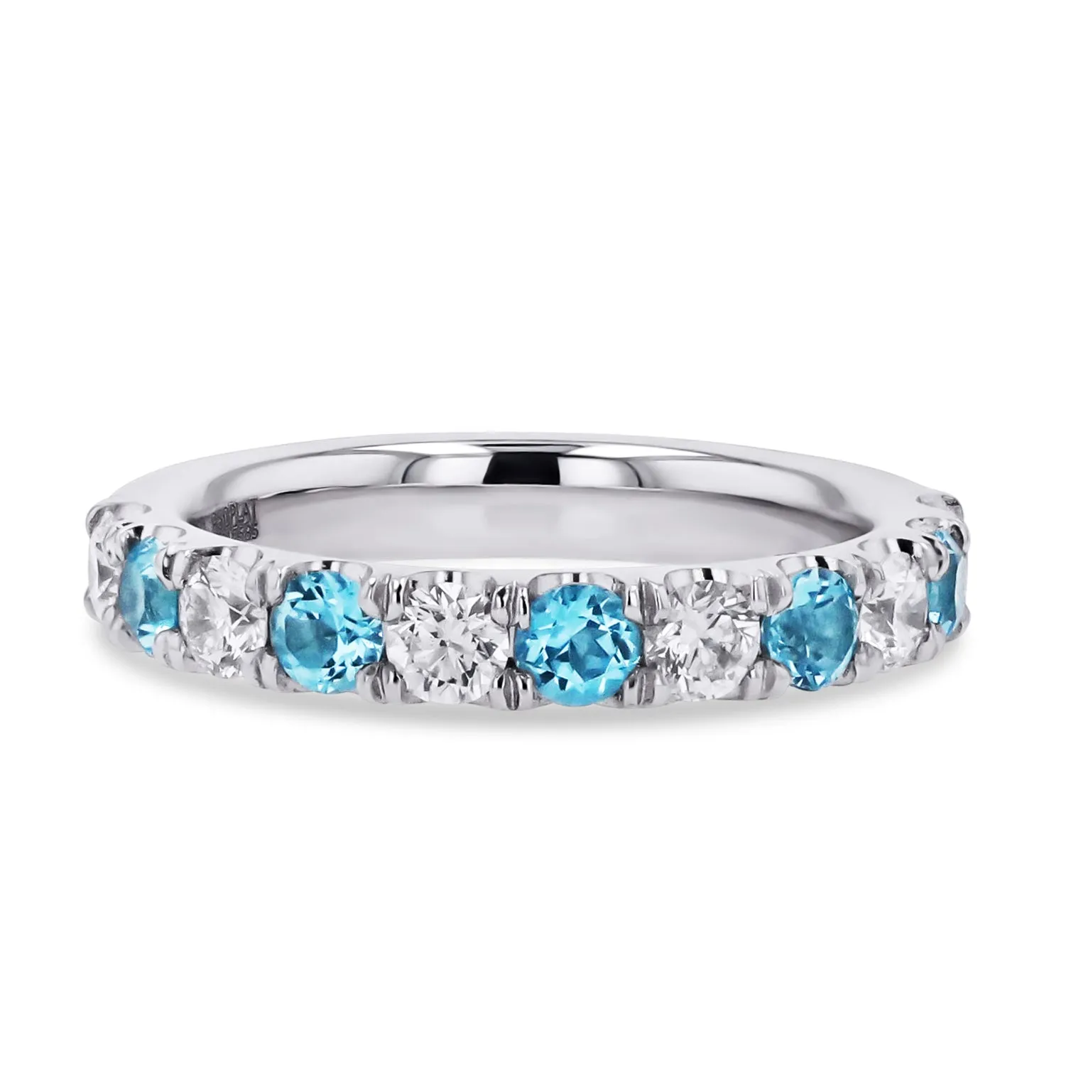 Topaz & Diamond Gemstone Band by Precision Set