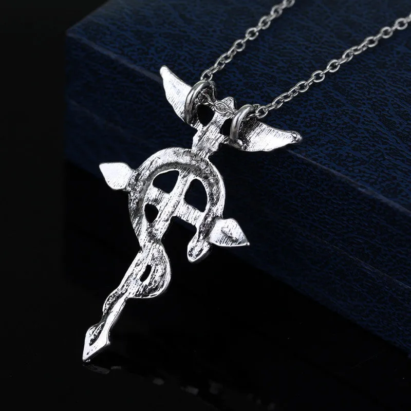 Vintage Fullmetal Alchemist Edward Elric Chain Pendant Necklace Hot Sale Classic Women And Men Statement Necklace