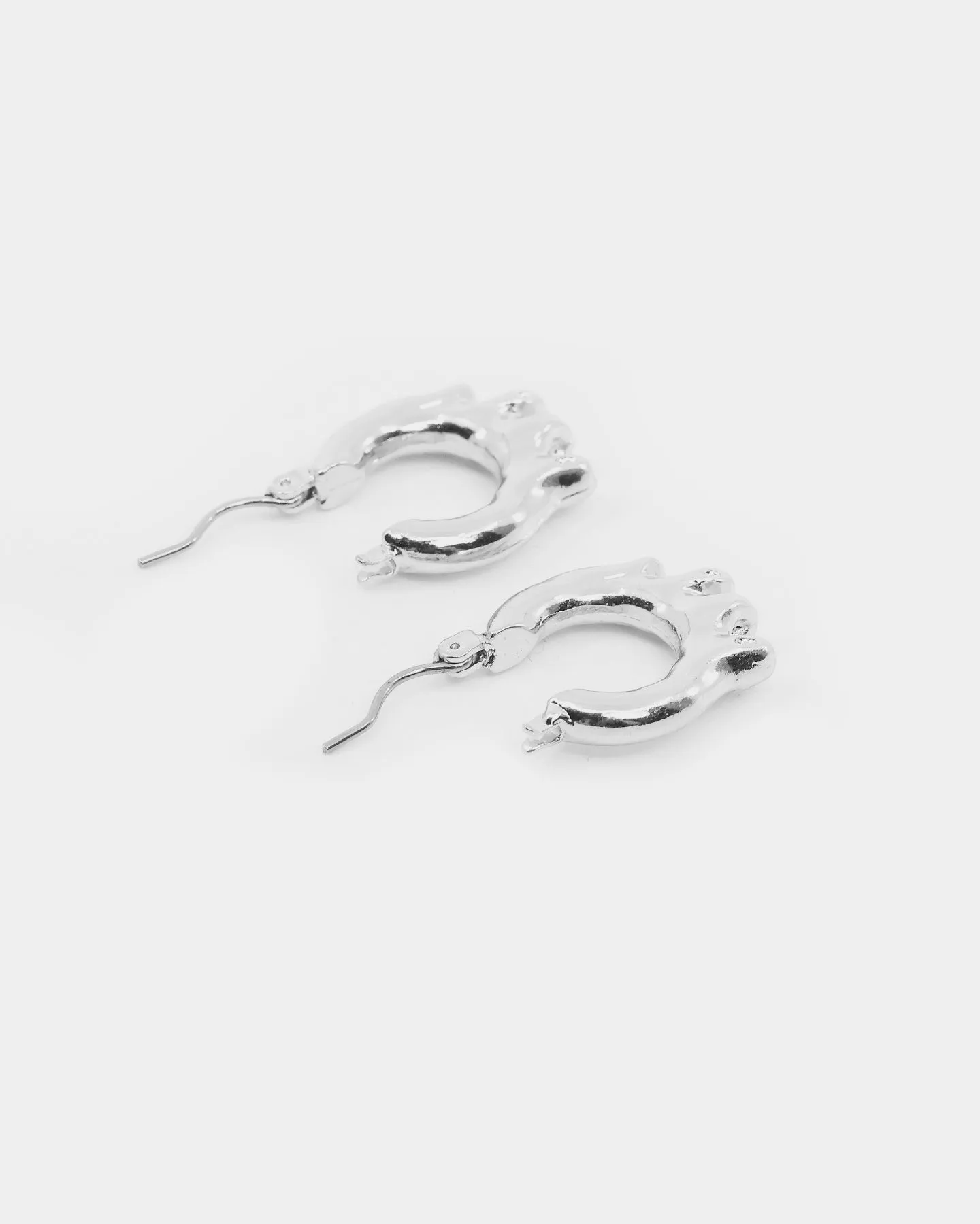 Wild For The Weekend Paint Dripping Earrings Silver