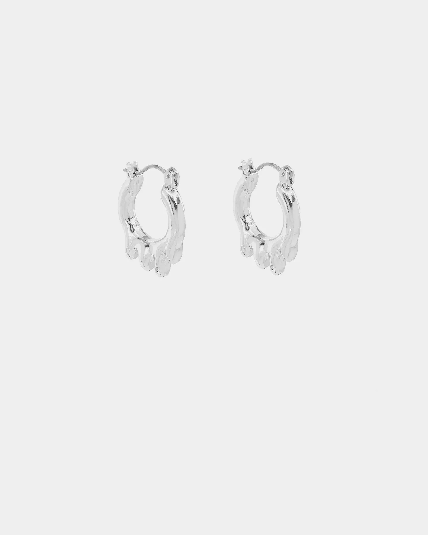 Wild For The Weekend Paint Dripping Earrings Silver