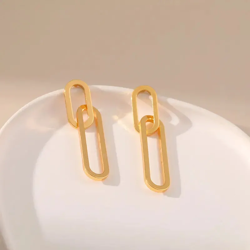 Women's Long And Simple Clip Earrings